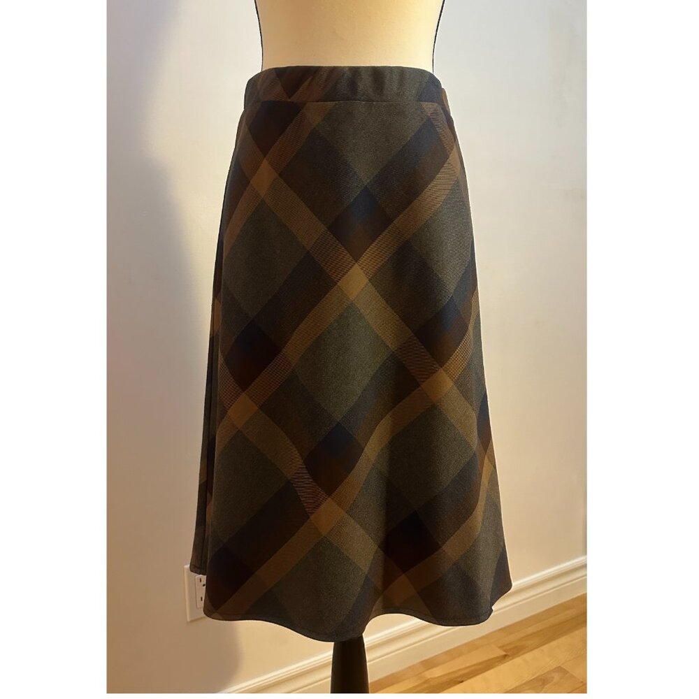 Plaid skirt with lining